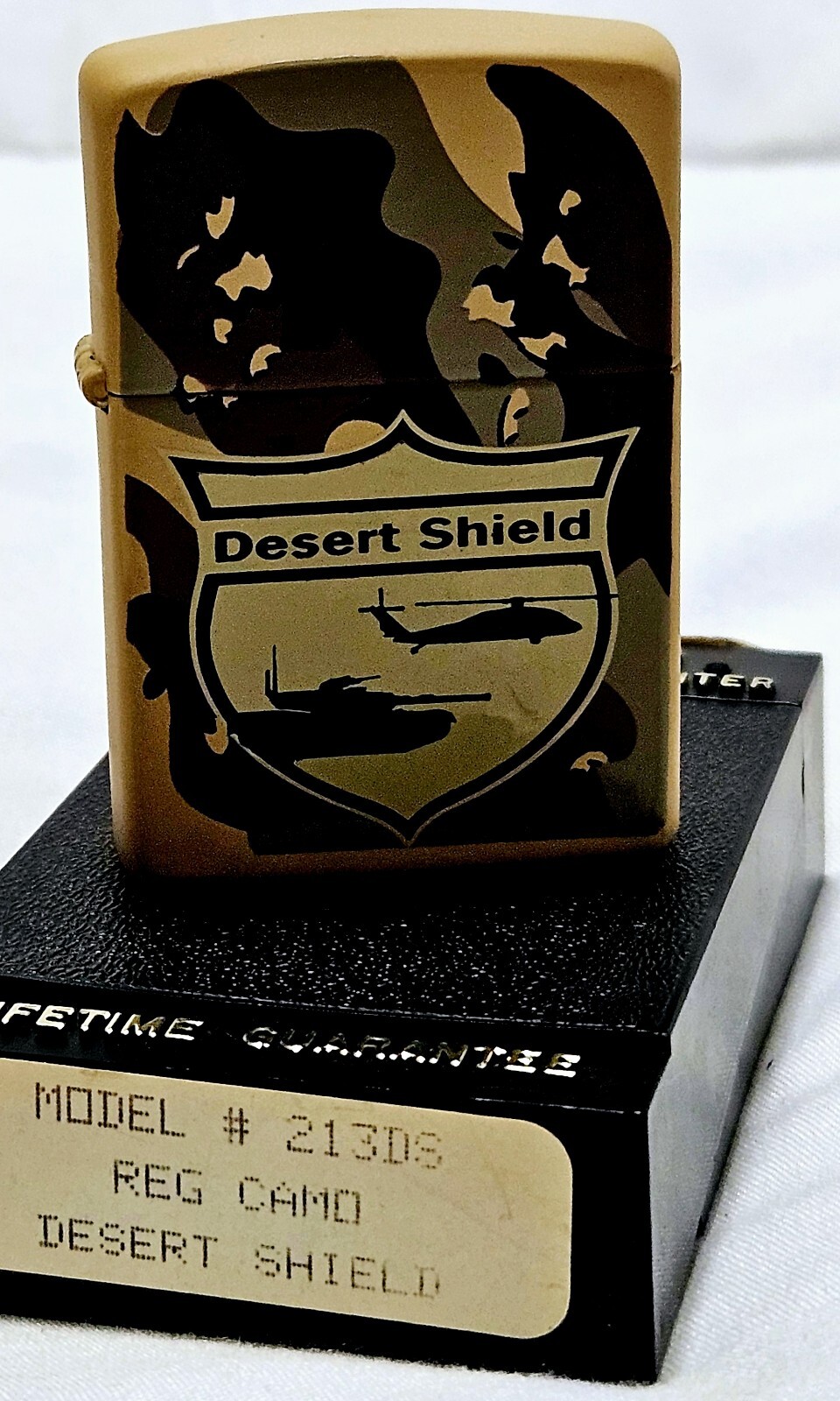 Vintage Zippo Lighter 1991 Desert Storm Matte Camo Model 213DS Unused