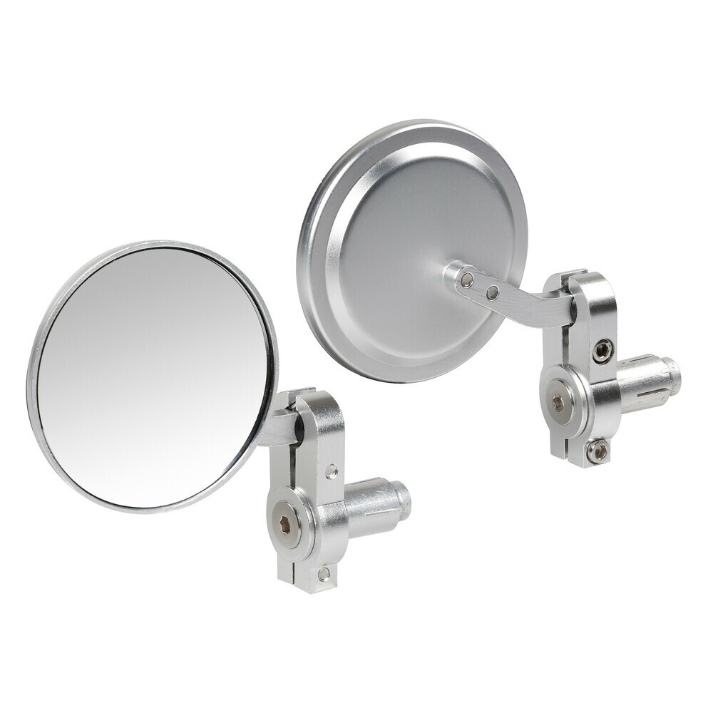 coppia retrovisori -CAFE RACER  GRIGIO SATINATO da Manubrio 13-18 mm