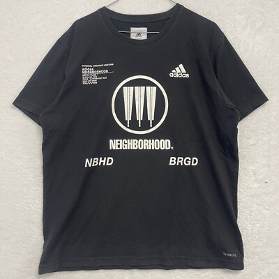 Adidas X Neighborhood Ultraboost NBHD Black Short Sleeve Graphic T-Shirt  Size L
