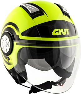 Casco Moto Scooter Jet GIVI 11.1 Air Jet Ronda Amarillo Negro Talla L | eBay