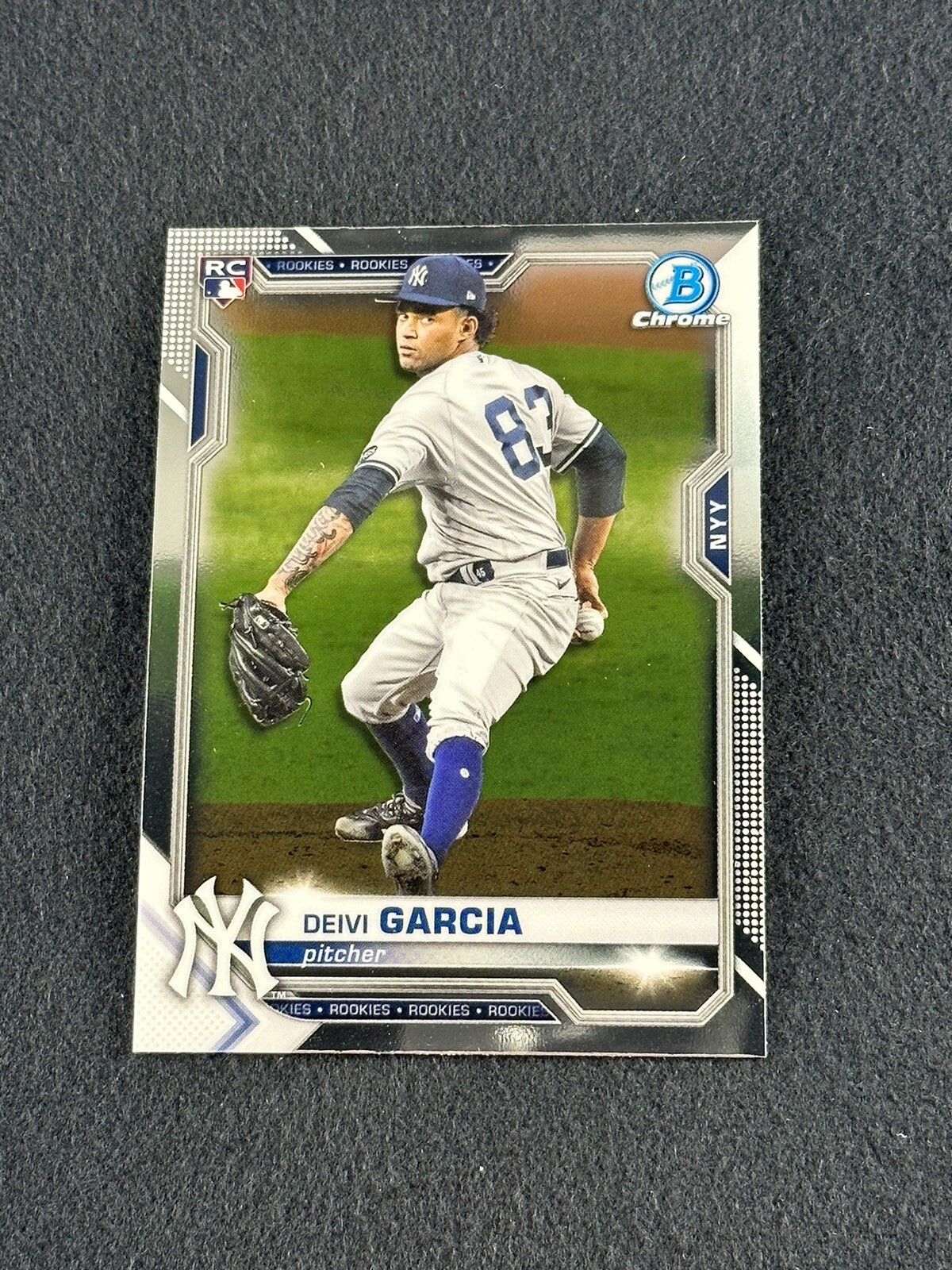 2021 Bowman Chrome Base DEIVI GARCIA Rookie Card RC #55 New York Yankees