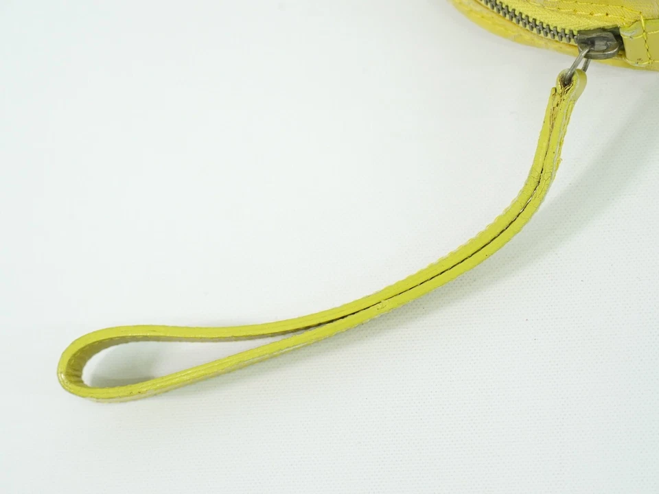 CHANEL New-Travel Canvas Round Mini Pouch Yellow - Image 4 of 4