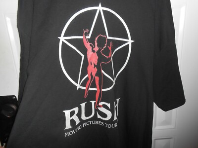 RUSH Moving Pictures 1981 Tour Black T Shirt 4XL | eBay