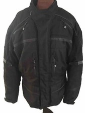 MENS  FRANK THOMAS FTW350 TEXTILE MOTORBIKE JACKET BLACK SIZE 2XL