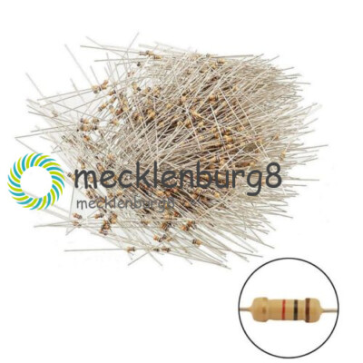 100PCS Film Resistors Resistance 10K Ohms OHM 1/4W 5% Carbon Film Assortment NEW