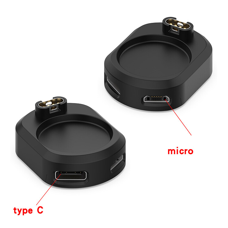 Station D'accueil/chargeur Type-C/Micro Pour Garmin Forerunner 265/265S/965 - Adaptateur De Charge