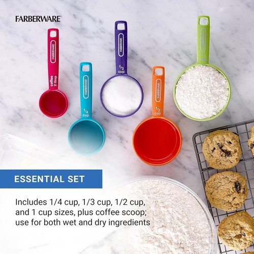 Professional Plastic Measuring Cups with Coffee Spoon, Set of 5 - Picture 4 of 10