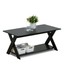spurgeon cross legs coffee table with storage black