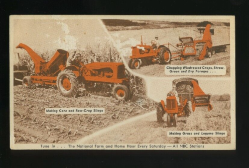 Allis-Chalmers Tractor / Forage Harvester - Unused Postcard - NBC Farm Hour - Picture 1 of 2