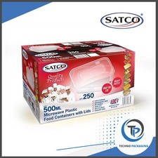 Satco Clear Plastic Food Containers With Lids Microwave Freezer Safe Airtight