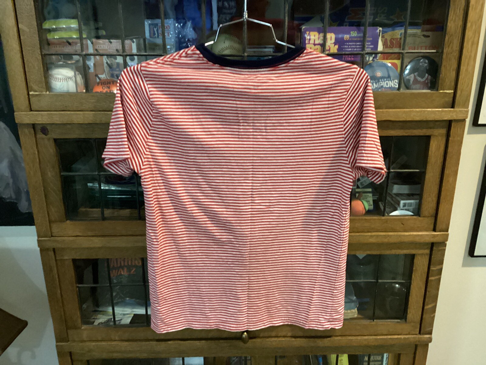 POLO RALPH LAUREN T shirt rossa bianca a righe BIG PONY S S TAGLIA Youth L Cool