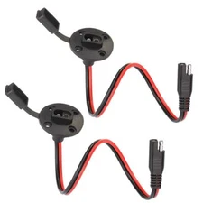 SAE Power Socket Sidewall Port Connector Extension 16AWG Cable 2 Pin SAE To S...