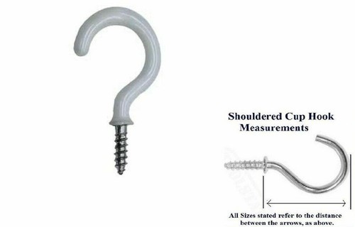 HOOKS PACK BLUE RED YELLOW SHOULDERED CUP PLASTIC Kitchen Screws In Mug Peg Loop - Picture 4 of 17