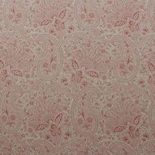 WAVERLY TRINKET RADISH CORAL RED PAISLEY FLORAL COTTON FABRIC BY THE YARD 54"W