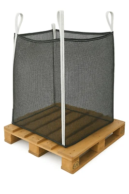 PACKING4U 2x Paletten Holzbag Woodbag BigBag 80x120x100cm Premium Brennholz Holz Big Bag