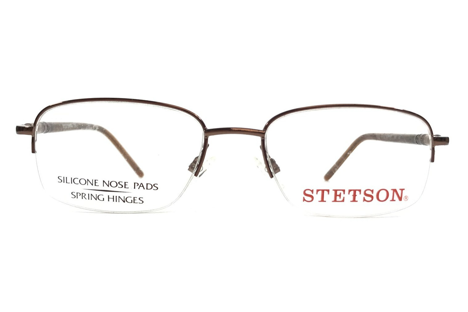 Stetson Eyeglasses Frames ZYLOWARE 183 321 Brown Rectangle Half Rim 52-18-140