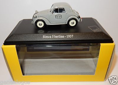 Modèle Réduit Simca 5 Berline 1937 PTT - Universal Hobbies 1/43 - Neuf En Boîte Luxe