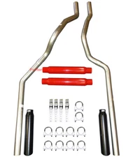 01-06 Chevrolet GMC Truck 6.0L / 8.1L Mandrel Dual Exhaust Dual Cherry Bomb