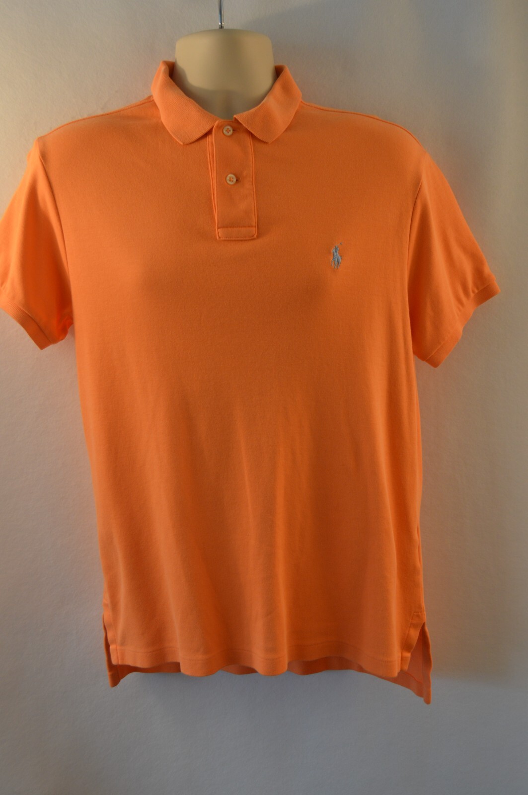 PONY Polo Ralph Lauren polo uomo SS taglia M vestibilità personalizzata arancione