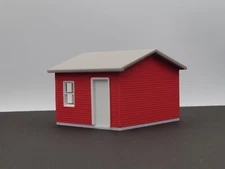 New Color-Updated! 1:64 13'6"x14'10"-Red w/ Siding-Standalone Office/Guard Shack