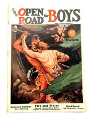 Vintage 1936 THE OPEN ROAD FOR BOYS from March ~ Boy Scouts type Magazine 