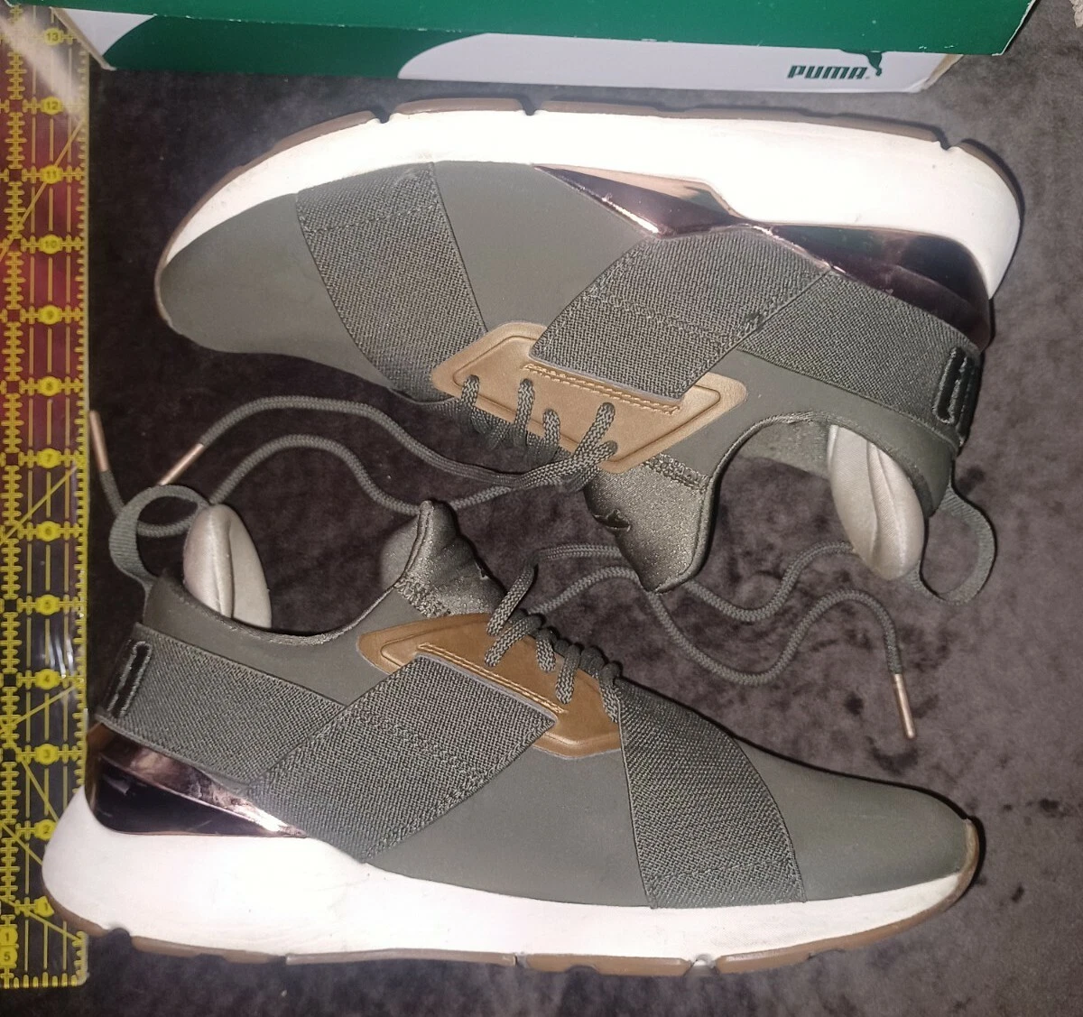 Puma muse metal hot sale mens green