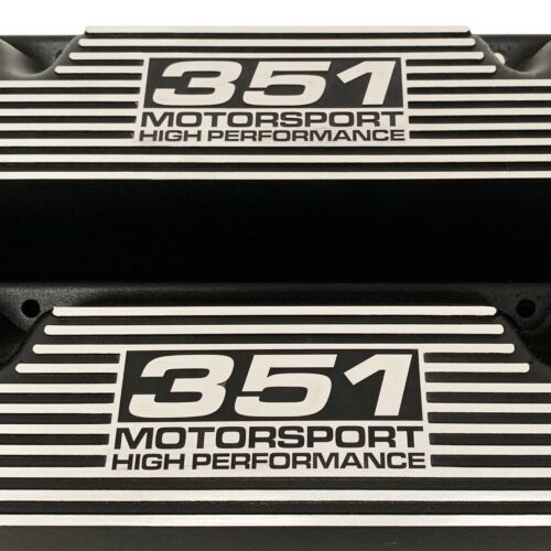 Ford 351 Cleveland MOTORSPORT HIGH PERFORMANCE Valve Covers Black - Ansen USA - Picture 3 of 9