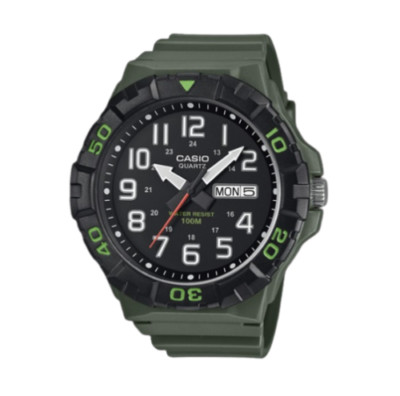 Casio MRW210H-3AV, Men's Green Resin Band, Oversized, 100 Meter, Day/Date, NEW