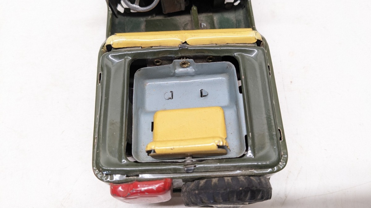 Vintage 1950's Tin Toy Military Jeep Friction Japan US Army Vintage 1950's Tin Toy Military Jeep Friction Japan US Army