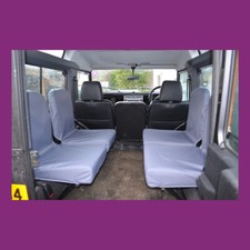 Land Rover Defender 90 110 1983-07 4 Dicky Tailored Waterproof Seat Covers Grey