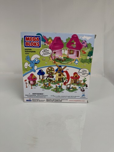 MEGA BLOKS 10707 Smurfs 39 Piece Smurfette Set (2010) Peyo *BRAND NEW* - Picture 4 of 9