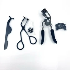 Eyelash application travel Tool set curler and replacement tips 3pc kit