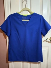 Figs Catarina Scrub Top Womens Size S W21SW1052 PO 2094 Electric Blue