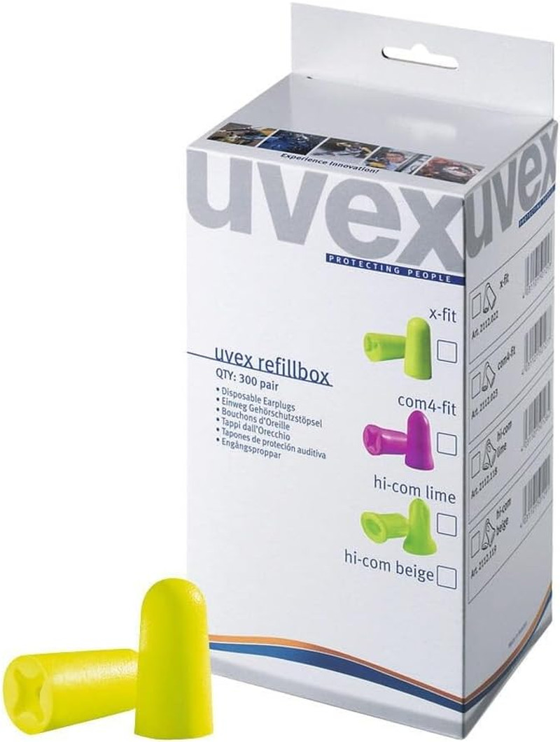 Uvex X-Fit 2112022 Tappi Auricolari 300 Paia - Protezione SNR 37dB Professionale
