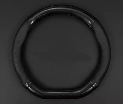 15'' PU Leather+Carbon fiber Steering Wheel Cover For Renault 1946-2026 All Cars