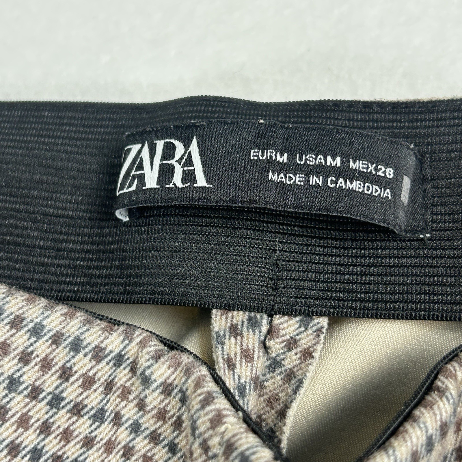 ZARA Basic Collection Houndstooth Pull-On Elastic… - image 9