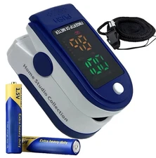 Finger Tip Pulse Oximeter LED Blood Glucose Meter For Hospital Household