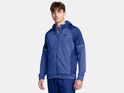 UNDER ARMOUR BlueStorm Performance-Hoodie mit durchgehendem Reißverschluss für Herren Small neu mit Etikett um 1975