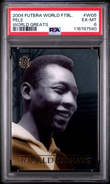 2004 FUTERA WORLD FOOTBALL WORLD GREATS #WG5 PELE PSA 6 Brazil World Cup great