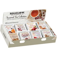 Bigelow Seasonal Tea Collection 64 Count Variety Gift Set Holiday Tea Bags