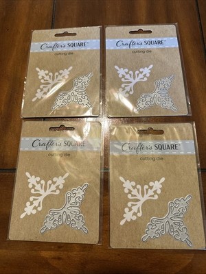4 Crafter's Square Floral Art Corner Border - Cutting Die Scrapbook Set