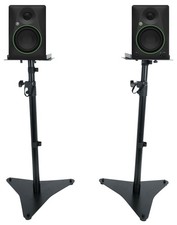 Pair Mackie CR5BT 5.25" Powered Studio Monitors Speakers w/ Tone Control Stands