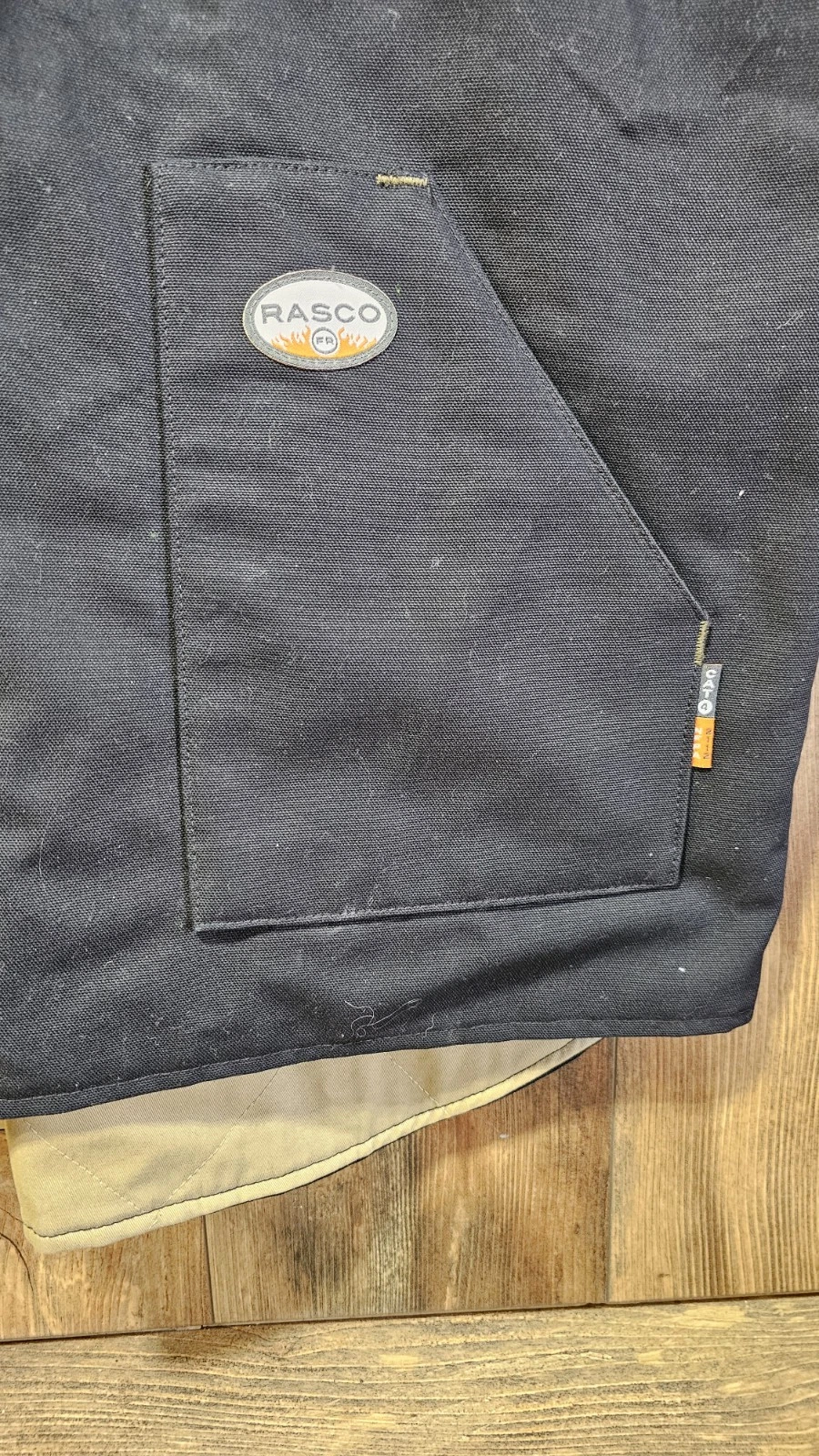 Rasco Flame Resistant Black Work Duck Vest Mens Size 2XL Regular - product detail image 2