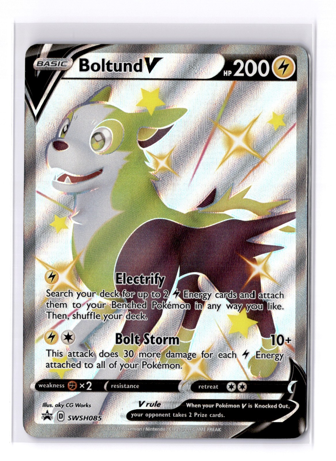 Boltund V - SWSH085 Sword & Shield Black Star Promo Card - NM - POKEMON TCG