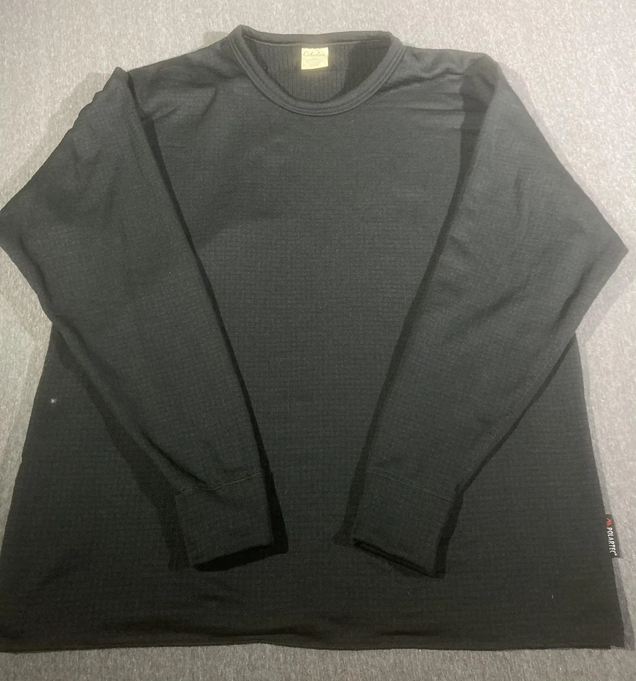 Camisa Cabela's Para Hombre XL Negra Polartec Térmica Waffle Capa Base Manga Larga Foto 2 de 4
