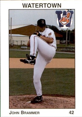 1996 Watertown Indians Team Issue #3 John Brammer Logan West Virginia WV Card