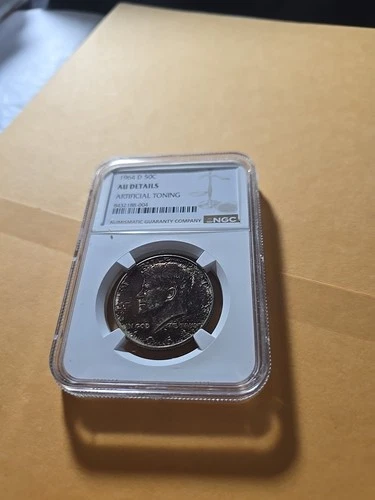1964-D 50C Kennedy Half Dollar NGC AU DETAILS ARTIFICIAL TONER