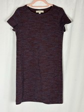 Women's Loft Short Sleeve Plum Color Shift Dress Size S