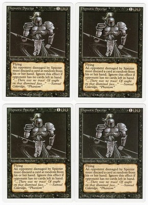 Hypnotic Specter x4 4x 1994 Revised Edition PLAYSET Black Creature MTG NM AZ1