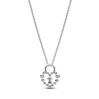 Pandora Halskette-AnhäNger Herz VorhäNgeschloss Silber 394416C01-50 Cm